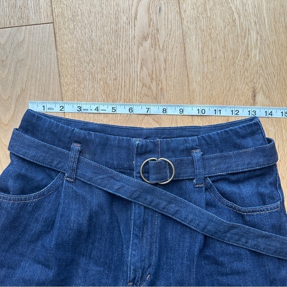 Uniqlo Relaxed fit high rise Belted Paperbag Jeans Size 24 - Picture 10 of 11